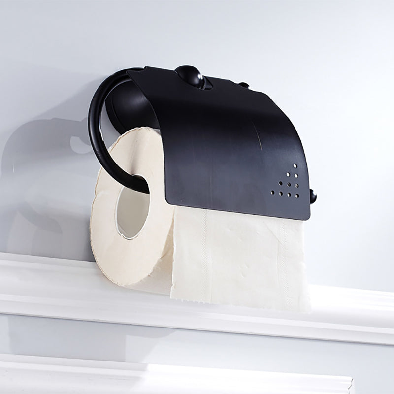 Hjemix | Metallbaderom sett 4-delt Tradisjonell stil Svart badeaccessoriesett