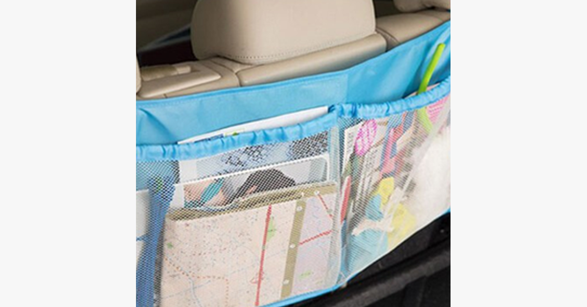 Hjemix | Multi-Seksjon Bil Baksete Organizer – Holder Bilen Ren!