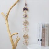 Hjemix | Krystall Livets Tre 6 Ringer Veggdekor Ornament