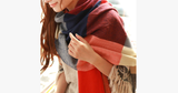 Hjemix | Checkered Wool Scarf and Shawl - Various Colors