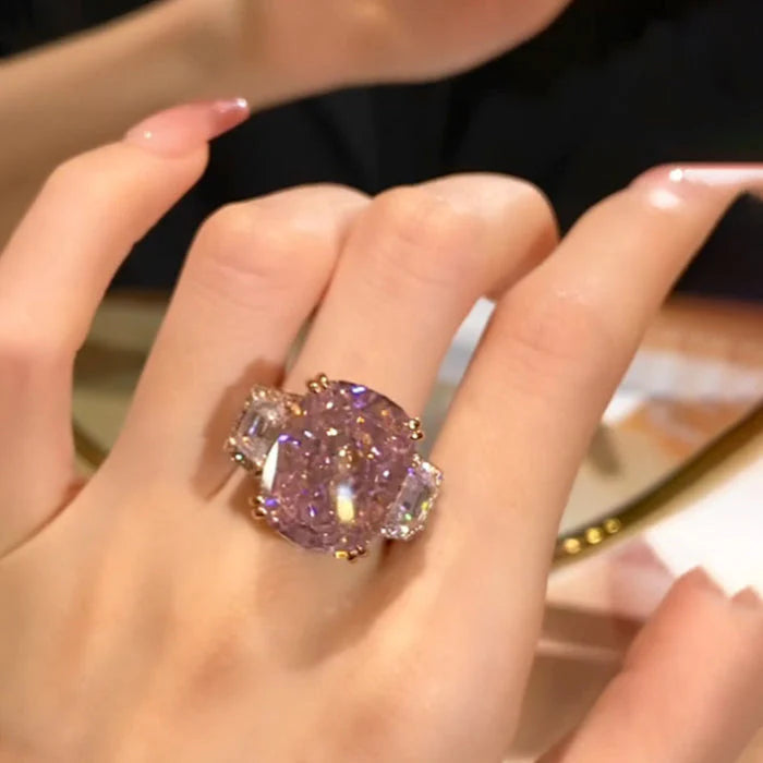 Hjemix | Tre Steins Brilliant Cut Rosa Ring