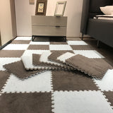 Hjemix | Fargefading Resistant Teppeflis Solid Color Interlocking Teppeflis