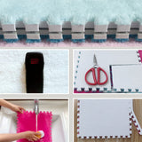 Hjemix | Fargefading Resistant Teppeflis Solid Color Interlocking Teppeflis