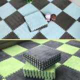 Hjemix | Fargefading Resistant Teppeflis Solid Color Interlocking Teppeflis