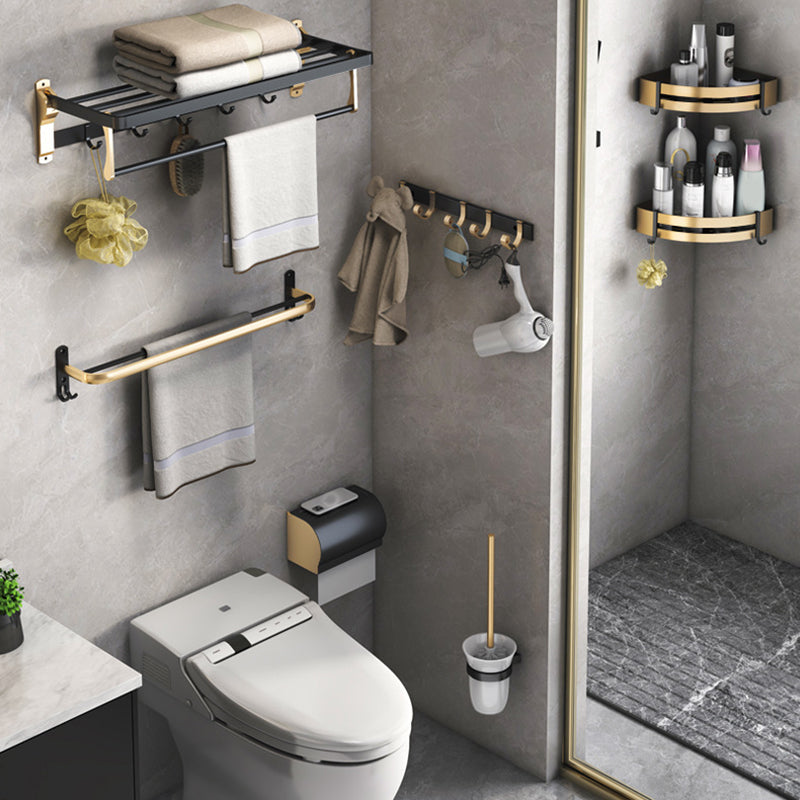 Hjemix | Svart & Messing Badesett Moderne Stil Badeaccessoirer Som Individuelt Stykke Eller Som Sett