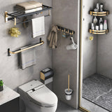 Hjemix | Svart & Messing Badesett Moderne Stil Badeaccessoirer Som Individuelt Stykke Eller Som Sett