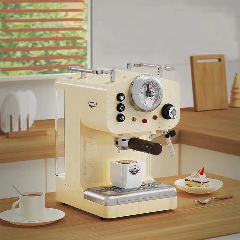 Hjemix | 678PCS Kreativ Serie Klassisk Kaffemaskin Byggeklosser Automatisk Drikkemaskin Modell Byggeleker Gave til Barn