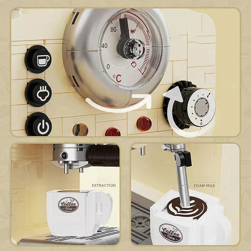 Hjemix | 678PCS Kreativ Serie Klassisk Kaffemaskin Byggeklosser Automatisk Drikkemaskin Modell Byggeleker Gave til Barn