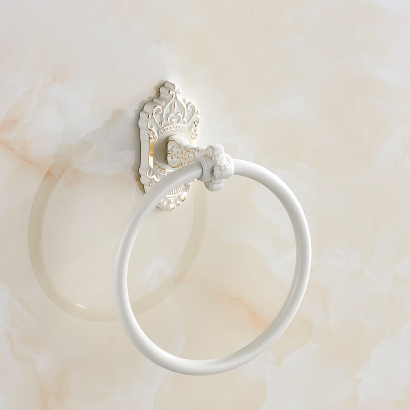 Hjemix | Tradisjonelt badtilbehør sett Hvit badtilbehør maskinvare sett