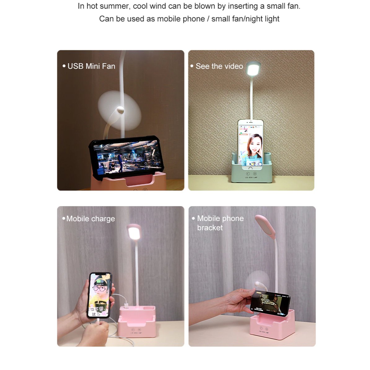 Hjemix | Skrivebordslampe med telefonholder