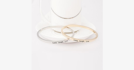 Hjemix | Elske Latter Leve Gravert Mansjettarmbånd