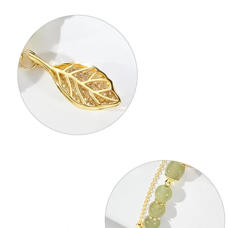 Hjemix | Hetian Jade Armbånd med Blad