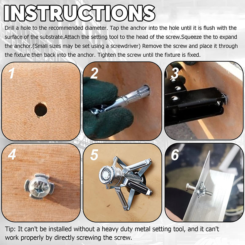 Hjemix | Ekspansjonsbolt Petal Nut (50 stk)