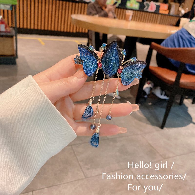 Hjemix | Temperament Sommerfugl Rhinestone Tuss hårnål