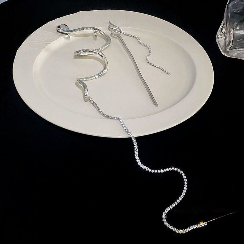 Hjemix | Silver Spiral Snake Tåsmykke