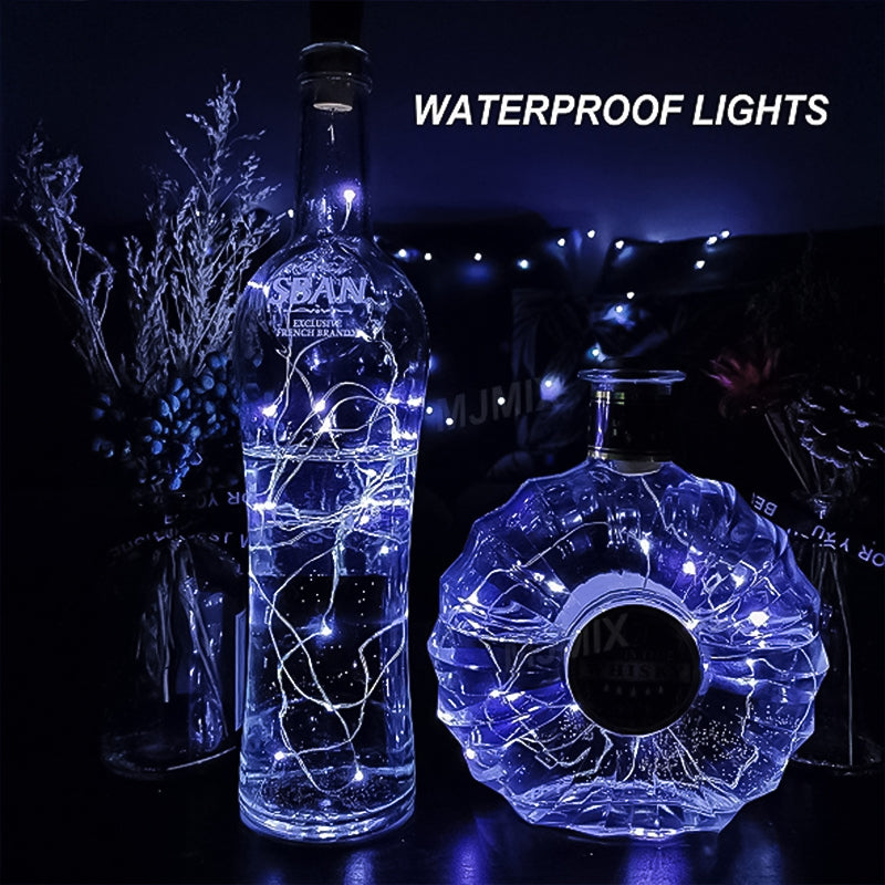 Hjemix | LED Flaske Lys Kork Natt Lys DIY Dekor Gave