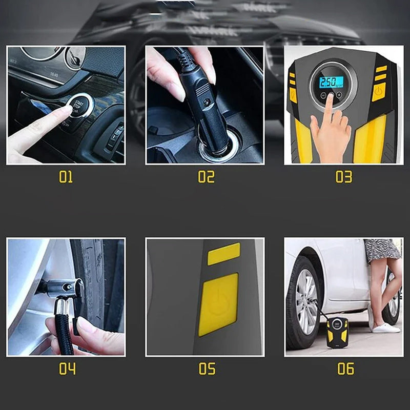 Hjemix | Bærbar digital skjerm luftpumpe