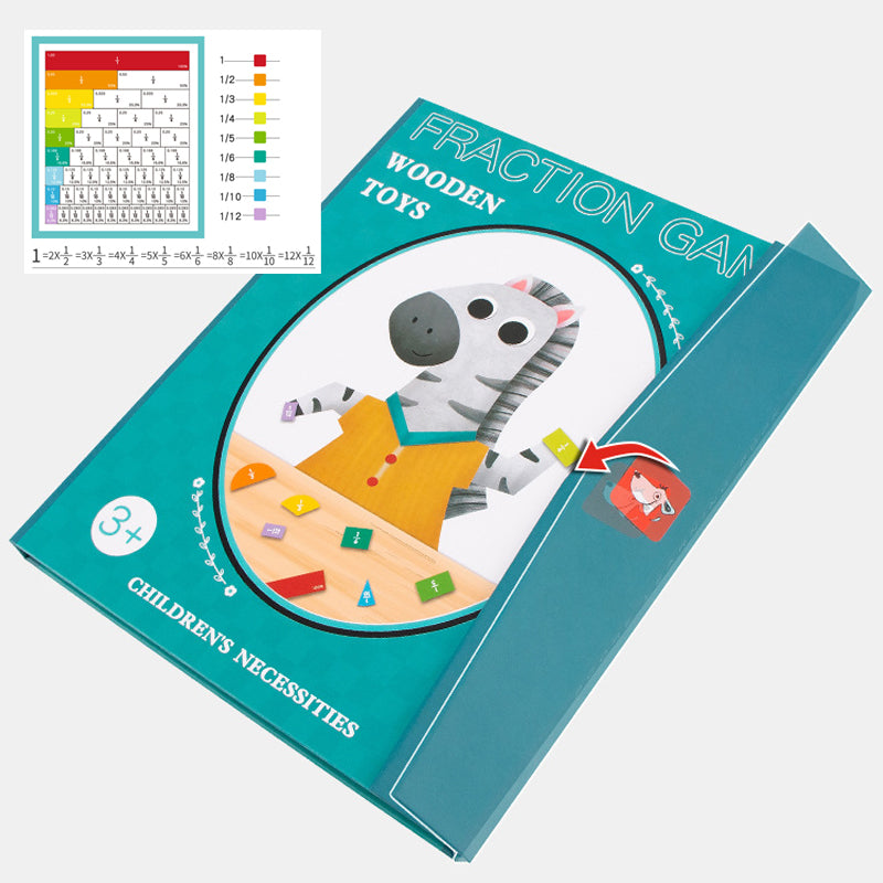 Hjemix | Montessori Utdanningsbok Brøk Graf for Barn