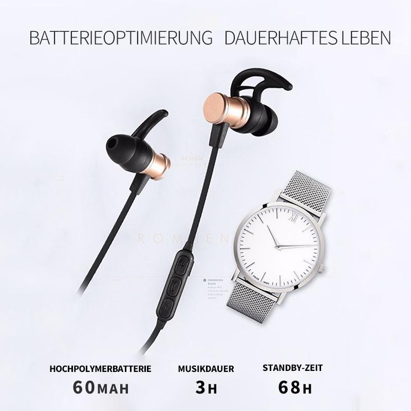 Hjemix | Bluetooth-Hodetelefoner, Stereo In-Ear Hodetelefoner, Sikker Passform For Sport, Treningssenter, Reise (Vanntett, Støyreduserende Mikrofon)