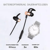 Hjemix | Bluetooth-Hodetelefoner, Stereo In-Ear Hodetelefoner, Sikker Passform For Sport, Treningssenter, Reise (Vanntett, Støyreduserende Mikrofon)