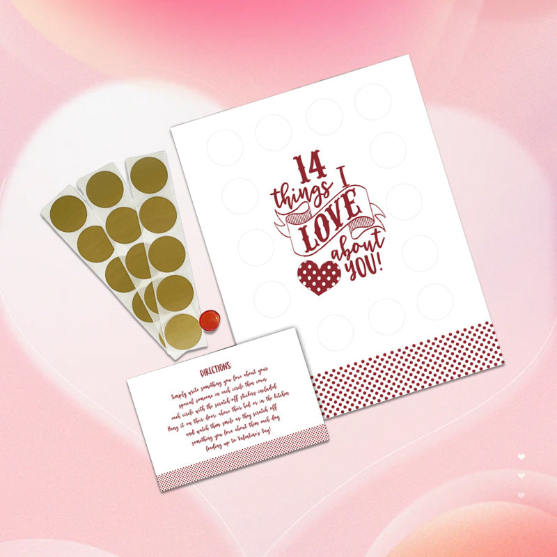 Hjemix | Valentine's Scratching Advent "14 Ting Jeg Elsker Med Deg!"