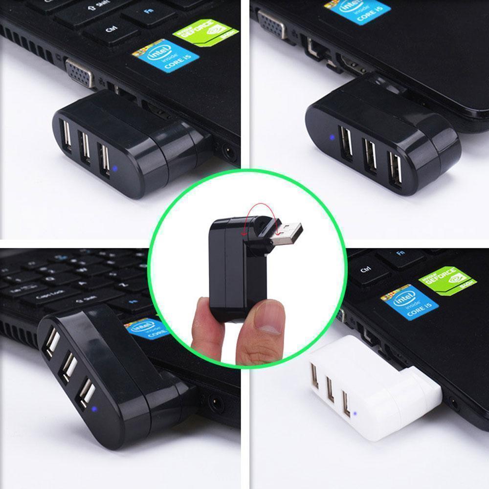 Hjemix | Mini roterbar 3-Port USB Hub