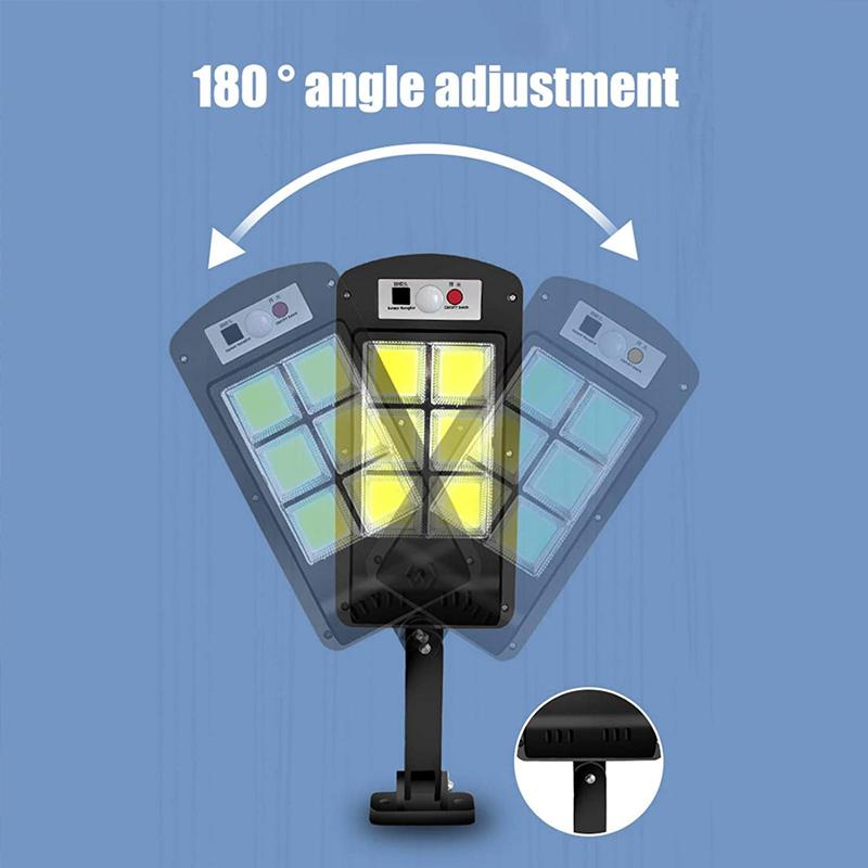 Hjemix | 200W Utendørs Solenergi LED Lampe med Fjernkontroll, Bevegelses- og Dusk Sensor