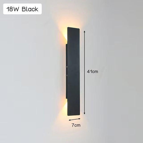 Hjemix | Light - Moderne værbestandig LED-vegglampe laget av aluminium for utendørs bruk