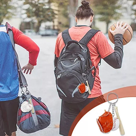 Hjemix | Mini Baseballhanske Sett Charm Nøkkelring