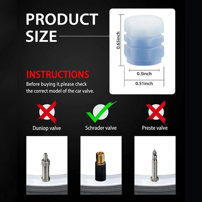 Hjemix | Universelle fluoriserende dekkventilkapsler (4 PCS/Sett)