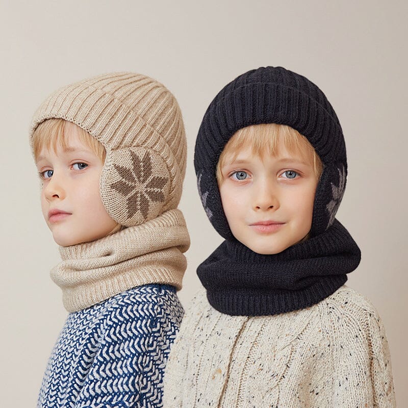 Hjemix | Vinter Beanie Hatt Skjerf Sett Varme Strikket Hatt