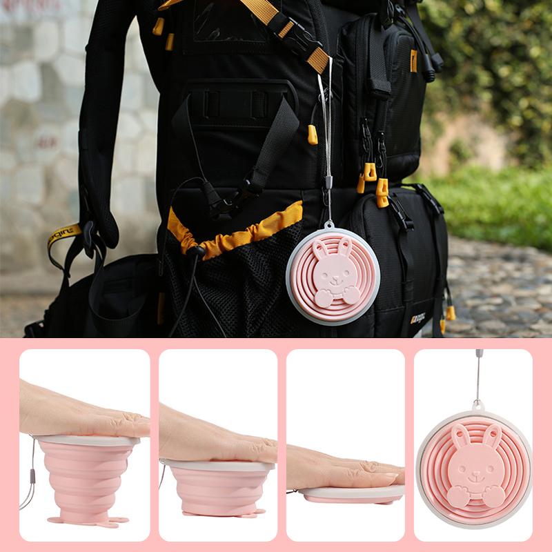 Hjemix | Silikon sammenleggbare vannglass med lokk