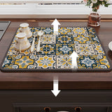 Hjemix | Retro Hurtigtørkende Vanntett Matte for Kjøkken-Bar-benkeplater