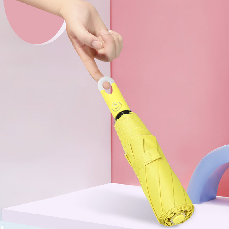 Hjemix | Triple selvåpnende og sammenleggbar paraply med spenne