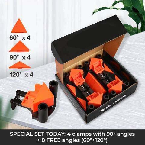 Hjemix | Klemme sett (4stk) + GRATIS 60°, 90° & 120° hoder