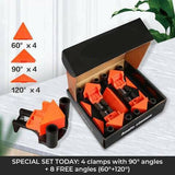 Hjemix | Klemme sett (4stk) + GRATIS 60°, 90° & 120° hoder