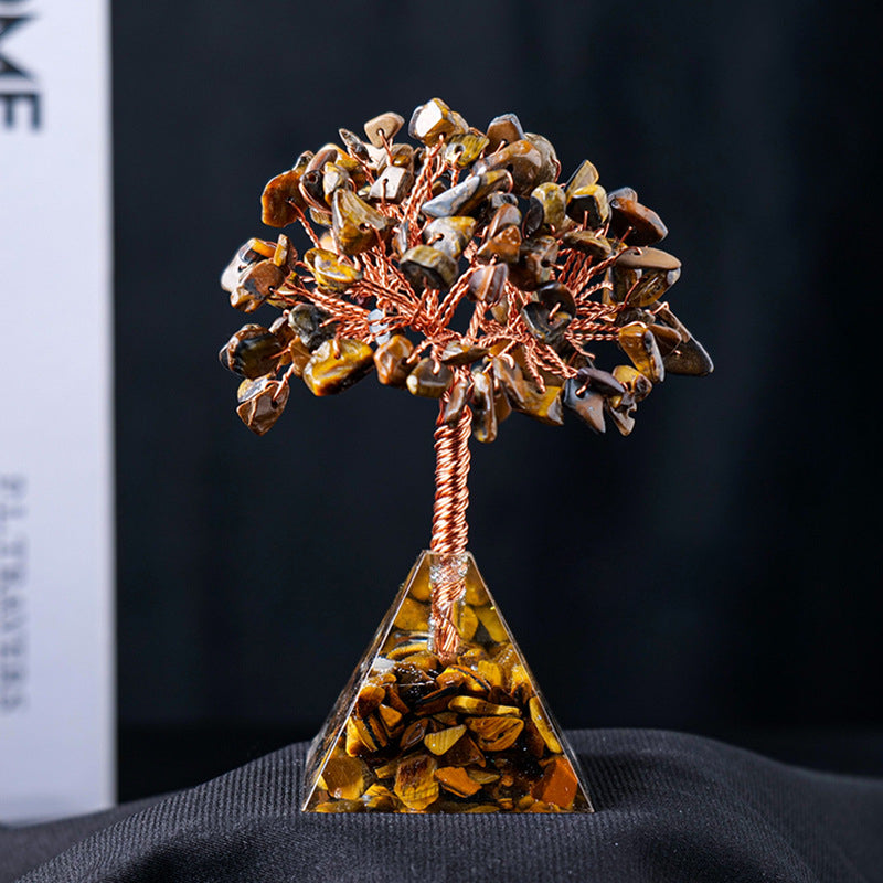 Hjemix | Naturstein Grus Pyramide Base Feng Shui Tre