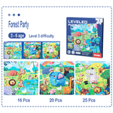 Hjemix | Tre 3-i-1 Magnetisk Avansert Falt Puslespill