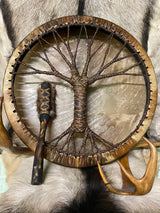 Hjemix | Shaman tromme "Livets tre" Sibirisk tromme Åndemusikk