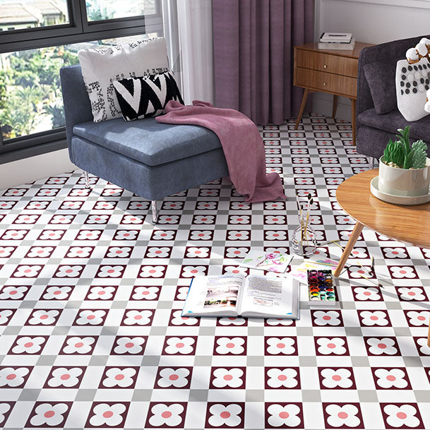Hjemix | Multi-Tonal Stil Vinyl Plank Gulv Peel og Stick Porselen Flis Utseende PVC Gulv