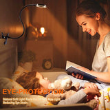 Hjemix | Clip-on lys - Lese lampe med 48 LED-lamper, 3 fargemoduser og 10 lysstyrkenivåer, øyebeskyttelse og fleksibel gåsnek