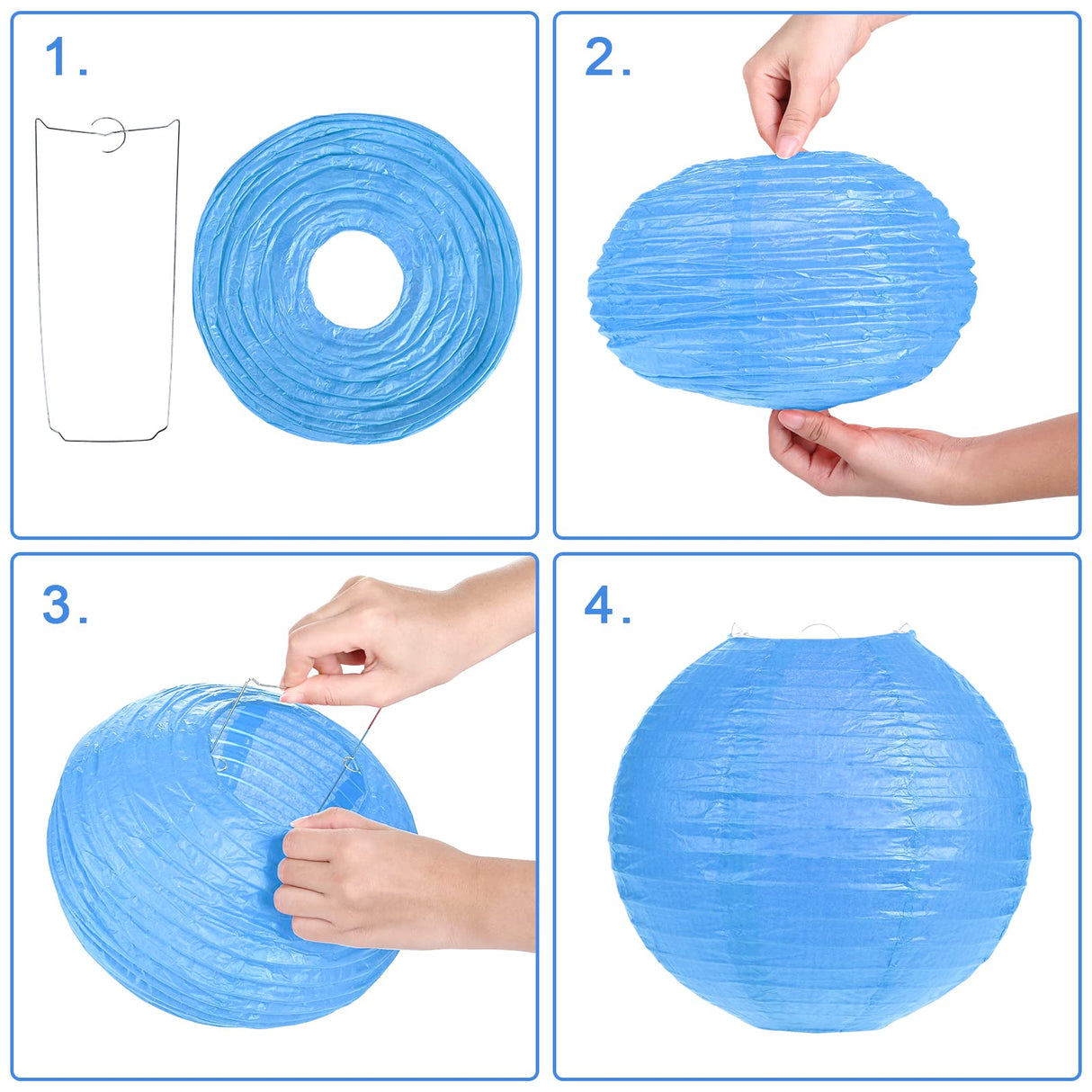 Hjemix | Lihao 20Pcs Fargerike Papirlaterner For Fester, Bryllup, Fødselsdager, Halloween - 6'' Til 12''