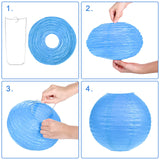 Hjemix | Lihao 20Pcs Fargerike Papirlaterner For Fester, Bryllup, Fødselsdager, Halloween - 6'' Til 12''