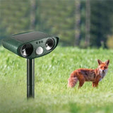 Hjemix | Solar Power Ultrasonic Skadedyr Repeller Infrarød Sensor Vanntett Dyreavskrekker