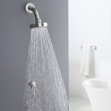 Hjemix | Rustfritt Stål Dusj Kombinasjon Rund Fast Dusjhode med Dusjarm