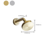 Hjemix | Rustfritt Stål Dusj Kombinasjon Rund Fast Dusjhode med Dusjarm