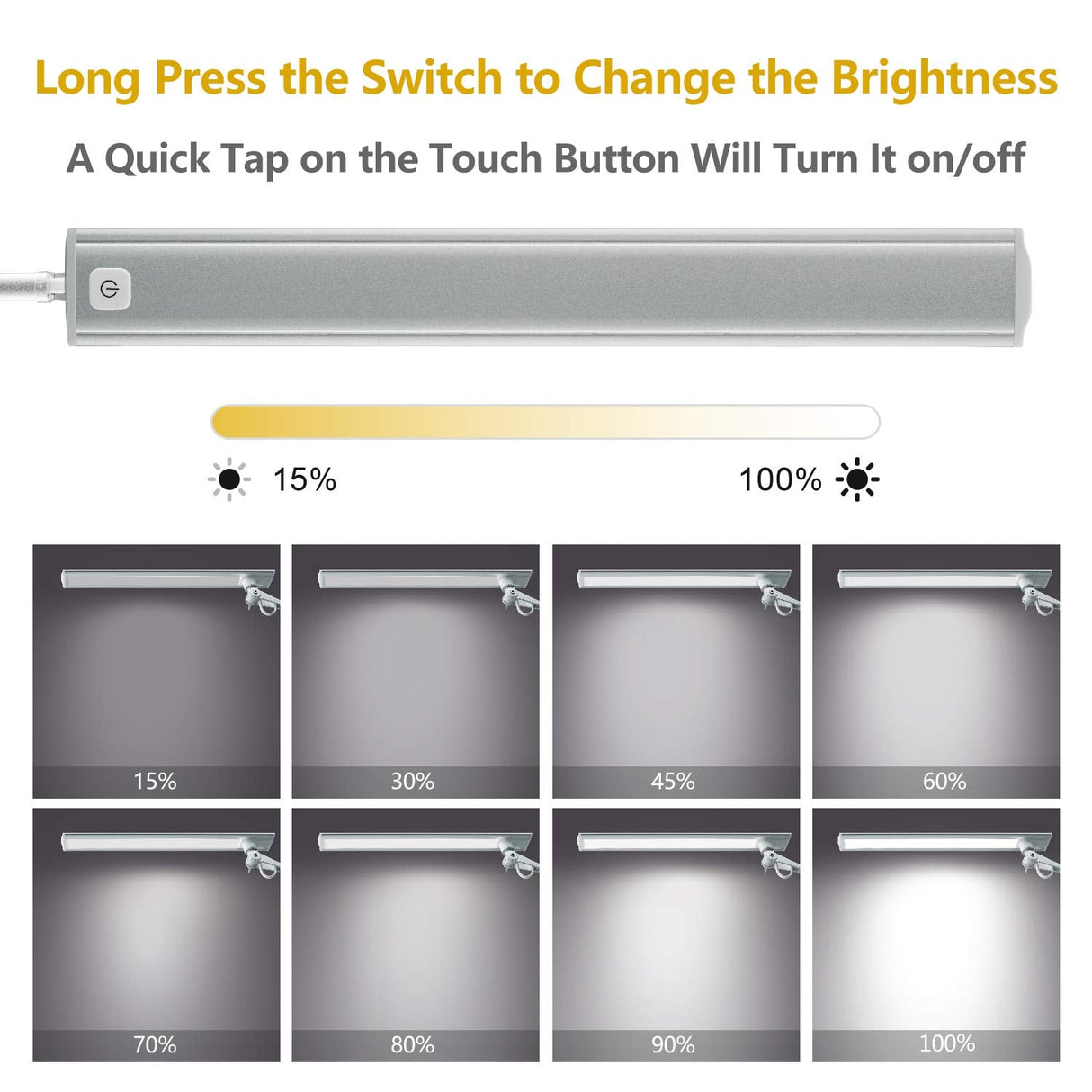 Hjemix | Phive Cl-1 Led Arkitekt Skrivebord Lampe, Justerbar Metall Svingarm, Dimmbar Sølv Oppgave Lys