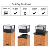 Hjemix | Viewsun Solcelle Postlys 4 Pakke - Vanntette Led Hekkslys For 4X4, 5X5, 6X