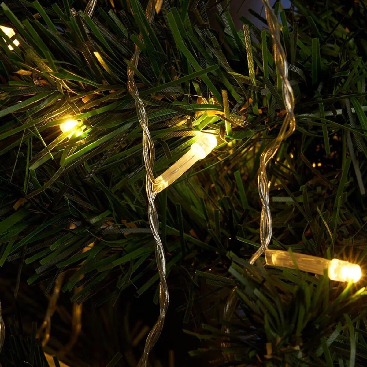 Hjemix | Kemooie 500 Led Julelys, 50M Vanntette Lyslenke For Utendørs Dekor, Varme Hvit