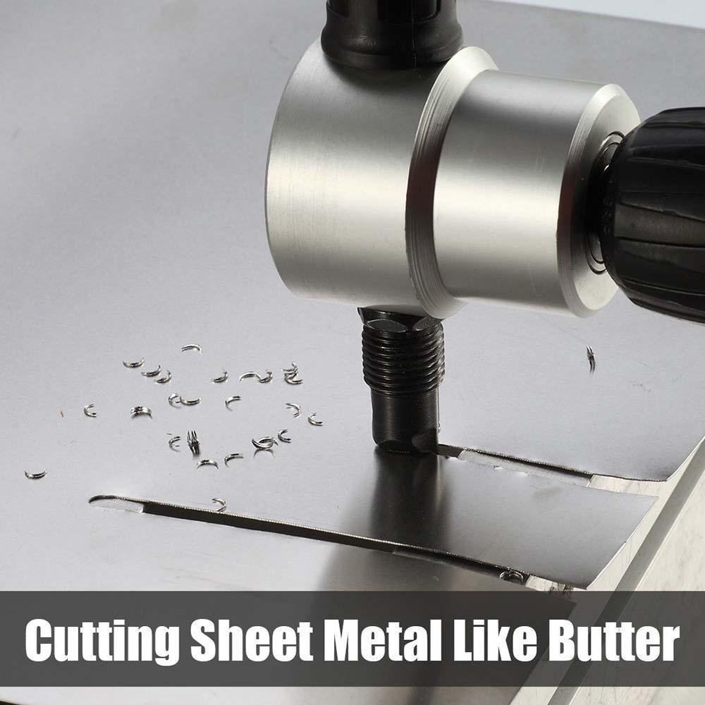Hjemix | Nibbler Cutter Drill Attachment Dobbel Hode Metallplate
